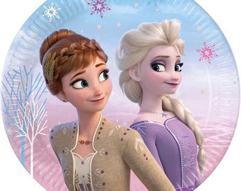 Disney Frozen Party Paper Plates x 8 (20cm) frozen party supplies, frozen party plates, Frozen birthday party plates, frozen party tableware