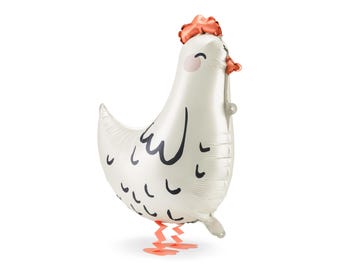 Spring Hen Foil Balloon, Easter Chick Balloon, Easter Decorations, Farm Kids Party, Walking Balloons, 1st Birthday Balloon, Farm Birthday