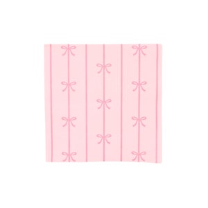 Petal Pink Signature Bow Small Party Napkins x 20, Bow Party Tableware, Bow Decorations, Bonjour Fête party supplies