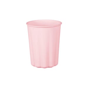 Light Pink Frill Plastic Party Cups x 4, pastel pink party cups, reusable party supplies, reusable party tableware, pink kids plastic cups