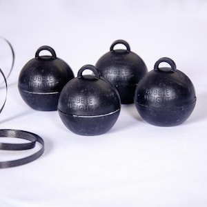 Black Bubble Balloon Weights - Black x 4, Black Birthday Party, Black Balloon Weights