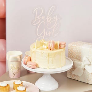 Pink Baby Girl Cake Topper, Baby Shower Cake Topper, Baby Shower Supplies, Baby Shower Cake Decorations