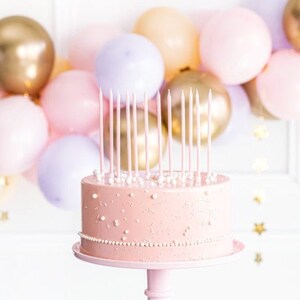 Pastel Pink Birthday Cake Candles x 12, Baby Pink Candles, Easter Candles