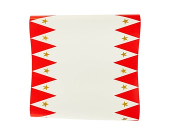 Carnavalsfeest tafelkleed van papier, servies met circusthema, rood-witte circustafelloper, My Minds Eye, Greatest Showman-thema
