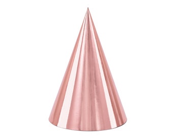 Cappellini per feste in oro rosa (confezione da 6) Articoli per feste in oro rosa, Articoli per compleanno in oro rosa, Cappelli per addio al nubilato