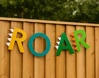 Dinosaur Party Garland, Dinosaur Birthday Party Bunting, Dinosaur Party Decorations, Dinosaur Birthday Party Supplies, Dino with party hats