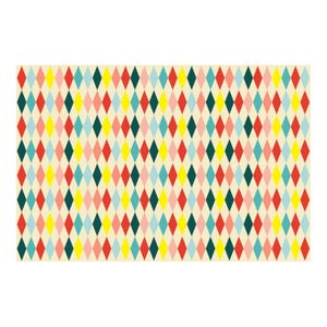 Circus Party Paper Tablecloth - Diamonds, circus birthday party table runner, circus party supplies, circus theme birthday party tableware