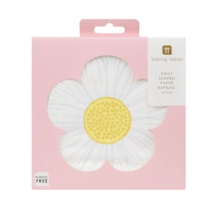 Tovaglioli di carta per feste Daisy x 20, set di tovaglioli con fiori primaverili, tovaglioli per feste a tema retrò