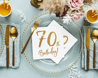 40-teiliges Geschirr-Set Für 70. Hochzeitstag – Dessertteller & Servietten In Weißgold-Optik