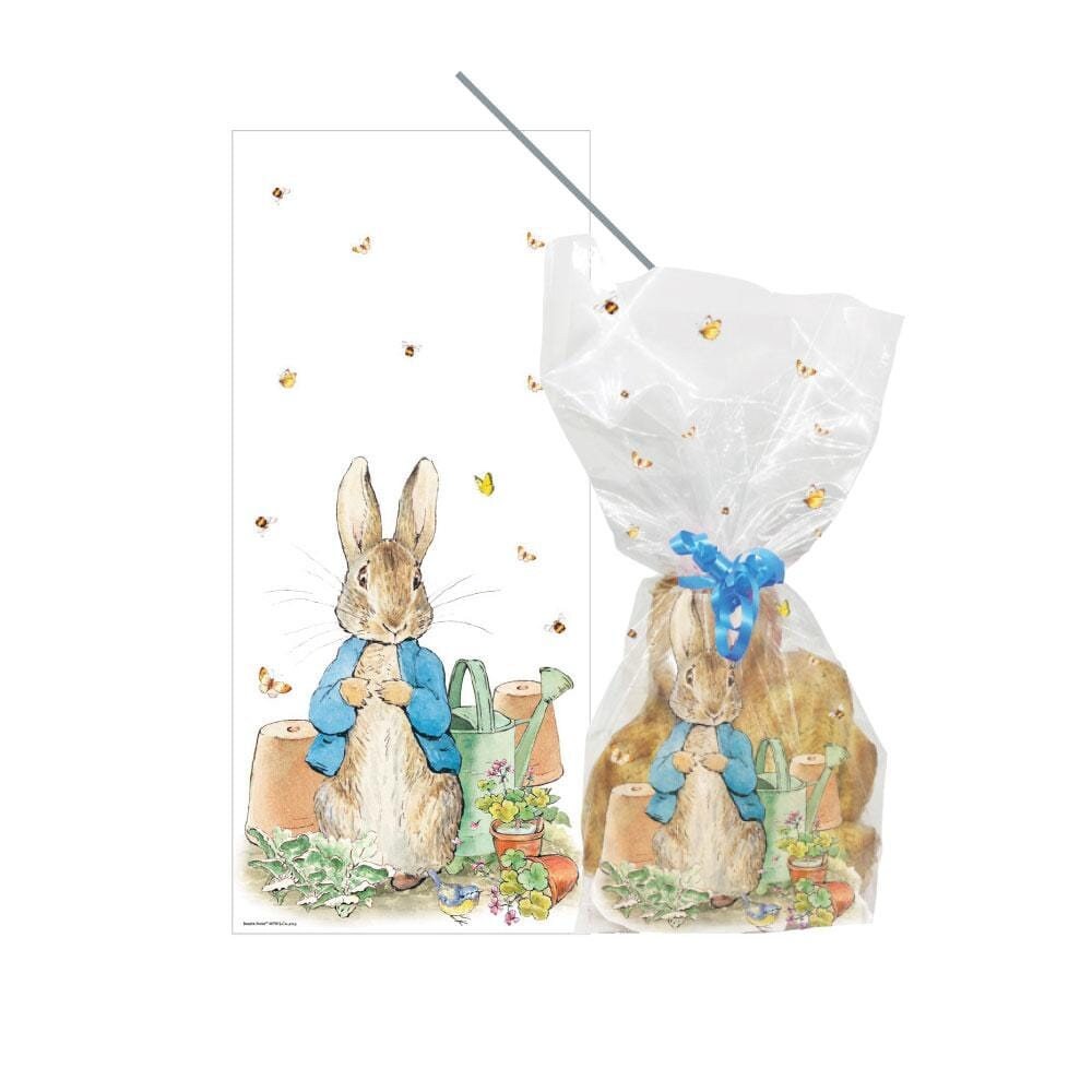 Peter Rabbit Baby Shower Favor Treat Bags, Thank You for Hopping