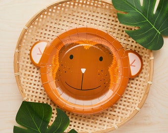 Suministros para fiestas de cumpleaños en la jungla, fiesta temática de jungla, fiesta de safari, Salvaje Uno, Dos Salvajes, vajilla de papel para fiestas, fiesta infantil de animales