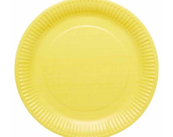 Buttercup Yellow Large Paper Party Plates x 8, Yellow Party Supplies, Yellow Plates, Daisy party supplies