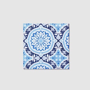 Amalfi Blues-cocktailservetten x 25, blauw feesttafellandschap, blauwe papieren verjaardagsfeestje papieren borden, tafellandschap Amalfi-thema, Amalfi-feestservies