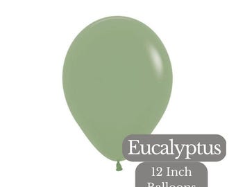 Eucalyptus Sage Green Balloons, High Quality Latex Sage Green Balloon Bundle, Baby Shower Balloons, Sempertex Eucalyptus Green Balloons