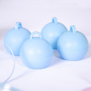 Bubble Balloon Weights - Pale Blue x 4, Blue Birthday Party, Light Blue Balloon Weights