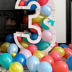 DIY Balloon Mosaic Number 1 Stand, Balloon Mosaic Frame 1st Birthday