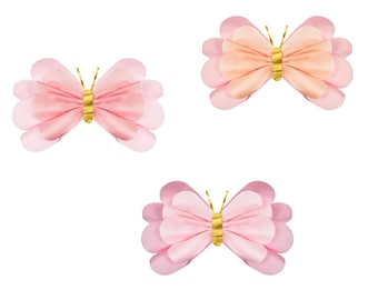 Butterflies Tissue Paper Decorations x 3,  Butterfly party decorations,  Butterfly Decorations pastel birthday party
