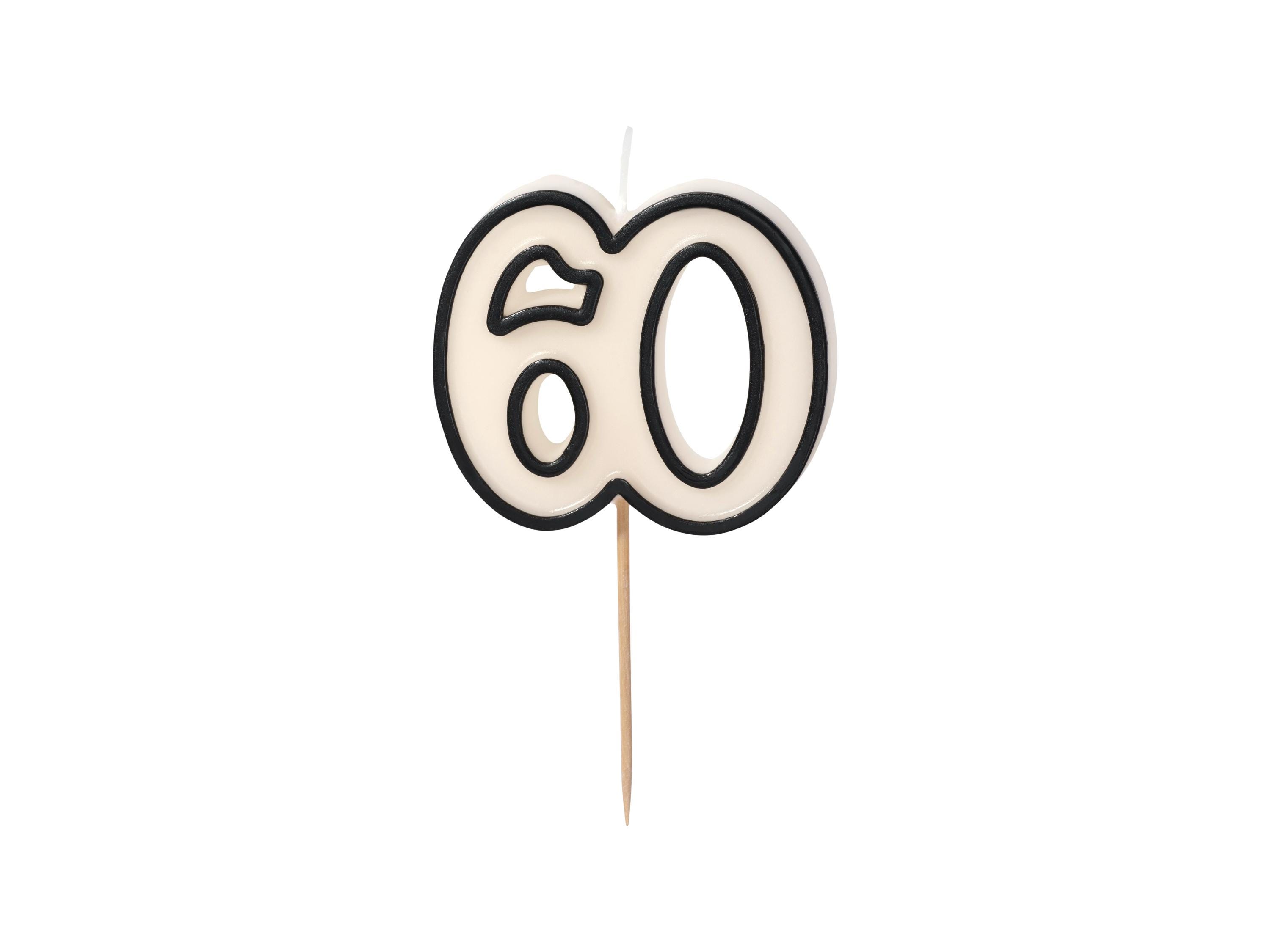 Candele Per Torta 60° Compleanno – Numero 60 Con Corona Dorata E Cigno Bianco – Decorazione Glitterata Per Festa
