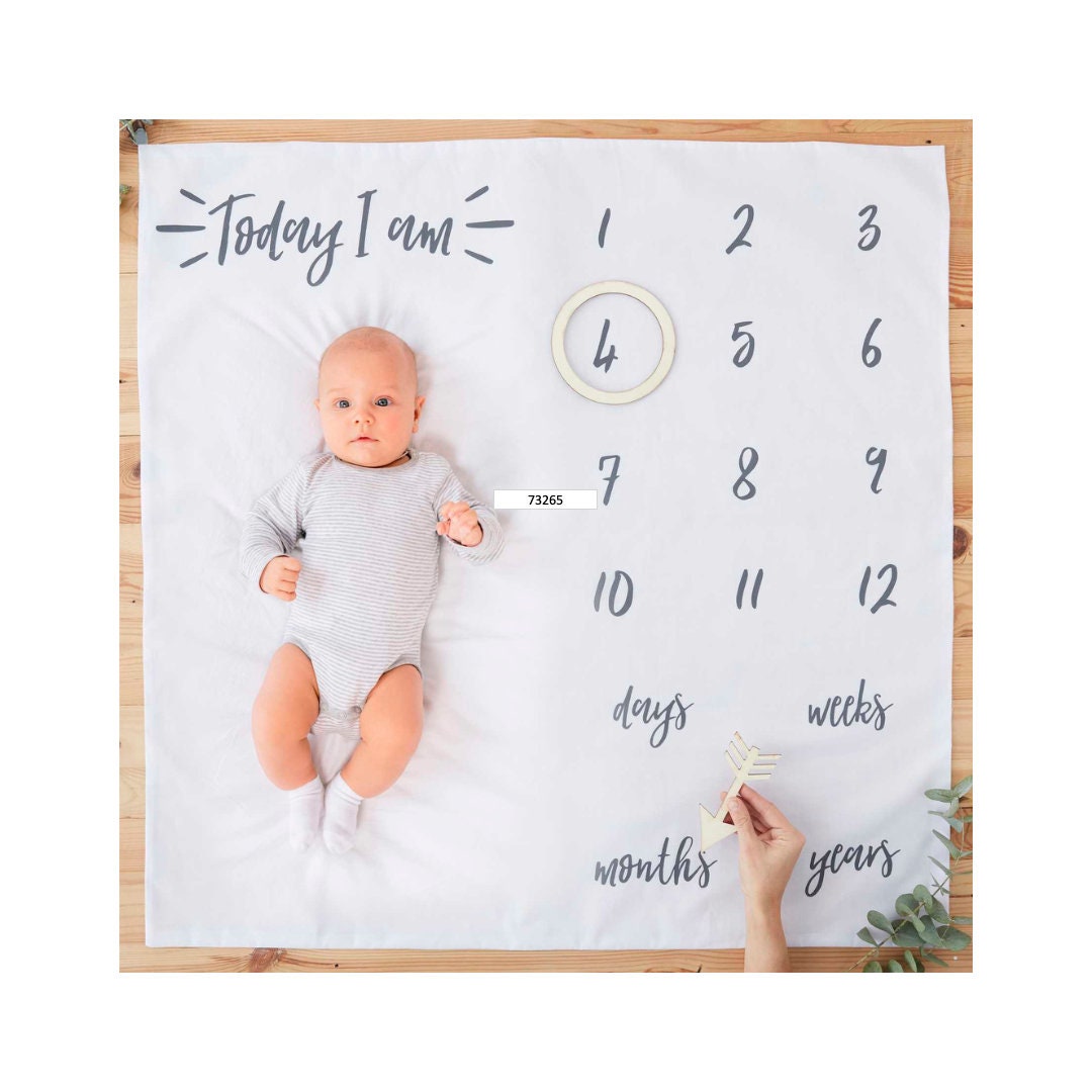 Baby Milestone Blanket Keepsake, Baby Shower Gift Blanket, Baby Age Photo prop, New Baby Gift
