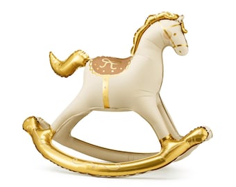 Foil Balloon Rocking Horse, baby shower balloons, baby shower decorations