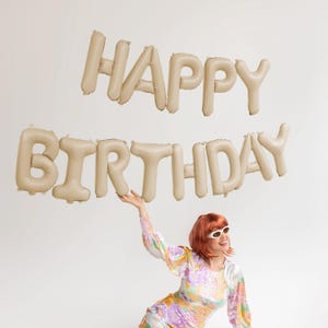 Pastell Beige alles Gute zum Geburtstag Ballon-Kit
