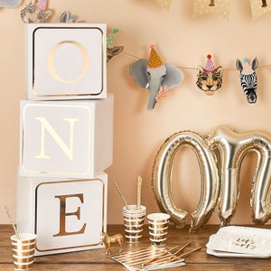 Decorazioni per il primo compleanno, articoli per feste One Today. Bandierine per il primo compleanno, decorazioni per il primo compleanno, striscioni con bandierine per la festa del primo compleanno ONE Birthday blocks