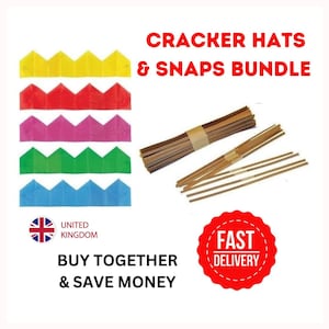 Christmas Cracker Hats & Snaps / Pulls / Bangs - Make Build Your Own Xmas Craft - Recyclable, Christmas party hats