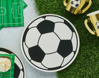 Football Party Plates x 8, Football Party Supplies, Football theme party plates, football party food table decor