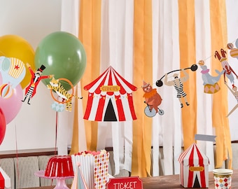 Circus Party Garland, Circus Party Supplies, Circus Birthday Party Decorations, Circus Theme Party Decor