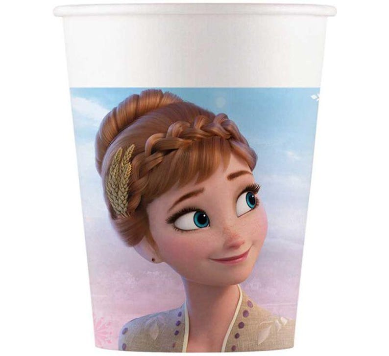 Disney Frozen Party Paper Cups x 8 - Frozen Party Supplies party plates Disney Frozen Party Paper Cups x 8