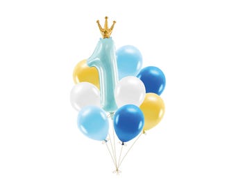 1st Birthday Blue Balloon Set, Blue 1st Birthday Decorations, Blue Balloon Bundle, 1st birthday party balloons, boys 1st birthday