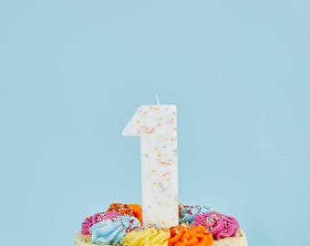 Giant Sprinkle Candle Number 1, 1st Birthday Candle, 1st Birthday Cake Candle, Big 1 candle