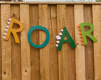 Dinosaur Party Garland, Dinosaur Birthday Party Bunting, Dinosaur Party Decorations, Dinosaur Birthday Party Supplies, Dino with party hats