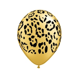 Globos con estampado de guepardo, paquete de globos dorados de látex de alta calidad con estampado de leopardo, globos para fiesta de safari, decoraciones para fiesta en la jungla, fiesta de leopardo