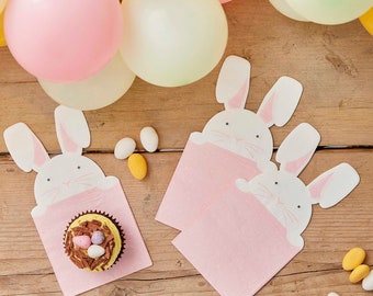 Easter Bunny Party Napkins, Cute Rabbit Party Paper Napkins, Spring Tableware, Bunny Party napkins, Rabbit cocktail napkins