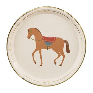 Horse Party Paper Plates x 6, Horse Themed Party Tableware, kids birthday party animal theme, cowgirl party plates, horse party supplies