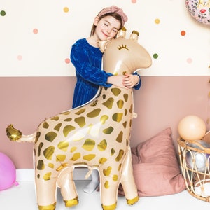 Large Giraffe Foil Balloon, Giraffe Party Balloon, Safari Party Balloons, Zoo Party, Wild One, Foil Balloons, 1st Birthday Balloon, Kids
