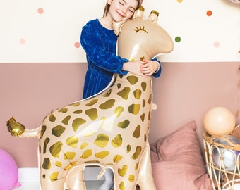 Large Giraffe Foil Balloon, Giraffe Party Balloon, Safari Party Balloons, Zoo Party, Wild One, Foil Balloons, 1st Birthday Balloon, Kids