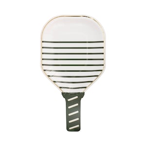 Pickleball Party White Paddle Plates x 8, Pickleball Padel Party Supplies, Pickleball Tableware decorations, My Minds Eye Pickleball party