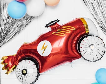 Car Foil Balloon, Red and Gold Car Balloon, Car Themed Party, 17th Birthday balloon, driving test congratulations