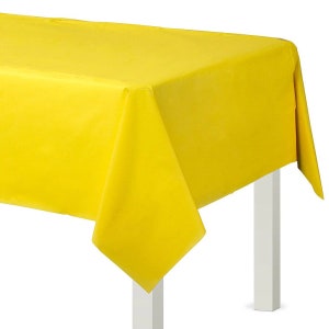 Tovaglia per feste in carta giallo sole, articoli per feste gialle, stoviglie gialle per compleanni, articoli per feste a tema limone