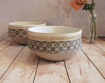 ONE Unique Bowl, Rustic Handmade Pottery, Tall Pottery Serving Bowl, Decorative Pottery Bowl, Gift for mom