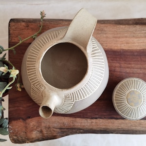 Ceramic Teapot Set, Handmade pottery, Teapot Set For Tea lovers, Unique Teapot Set image 7