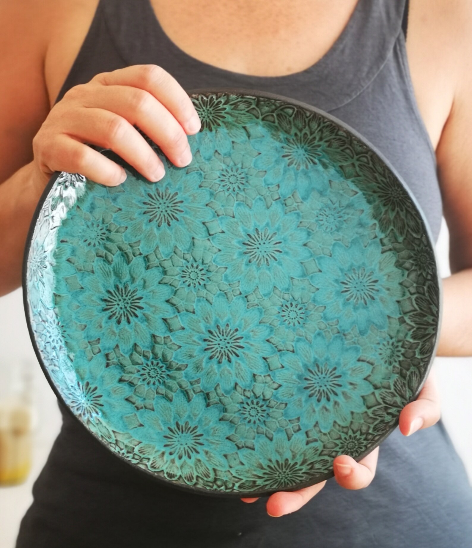 Ceramic Serving Dish Set Pottery Serving Dish Handmade Plate Etsy