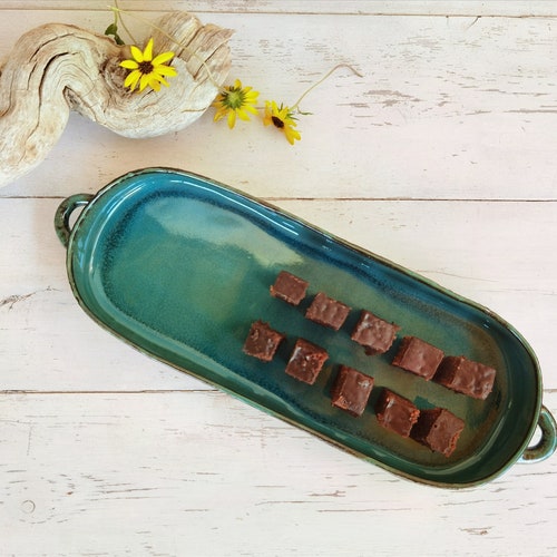 Rectangular Ceramic Serving Tray Pottery Serving Dish With Etsy