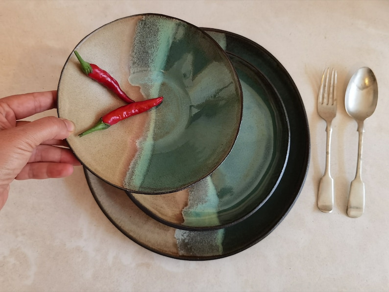Ceramic dinnerware set Unique pottery Handmade pottery set Etsy