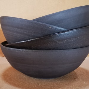 SET of 2 big pasta bowls, Handmade ceramics, Serving soup bowls pottery, Ramen noodles pottery bowl with engraved decorations image 4