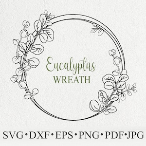 Eukalyptus Rahmen für Hochzeitseinladungen oder Karte