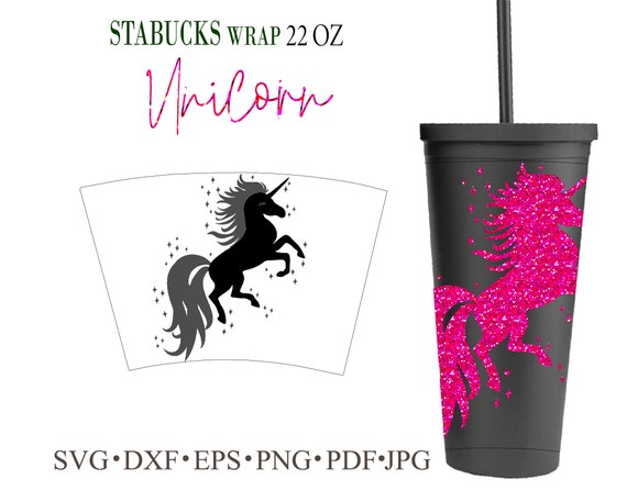 Unicorn Svg for Cup Starbucks Tumbler SVG Girly Full Wrap Cup Wrap 22 Oz  Wrap for Cold Cup - Etsy