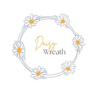 Daisy krans svg-bestand voor snijbloem boarder twee kleuren, png 300 dpi voor bruiloft of uitnodigingskaart